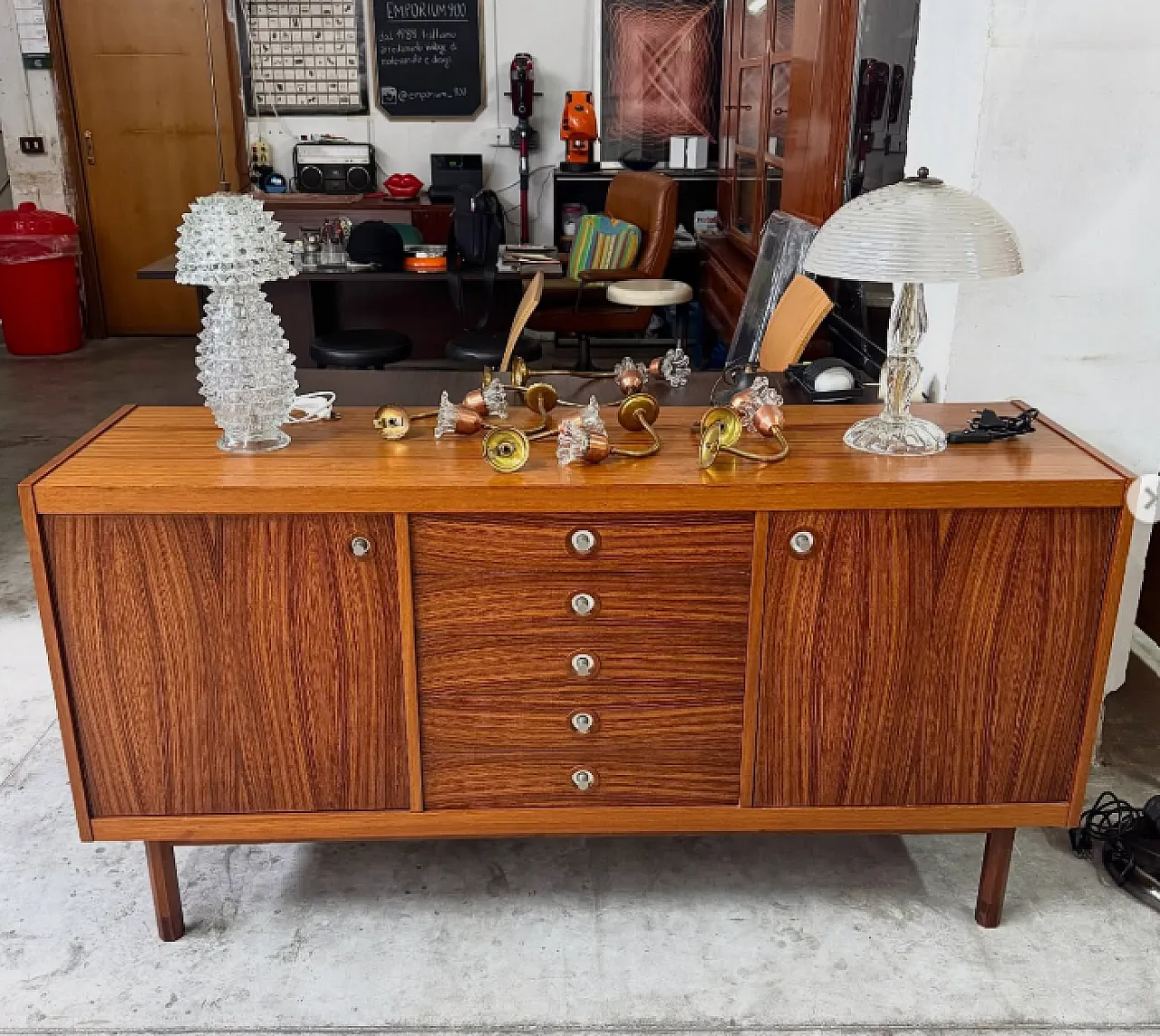 Credenza di George Coslin in teak, anni '60 1