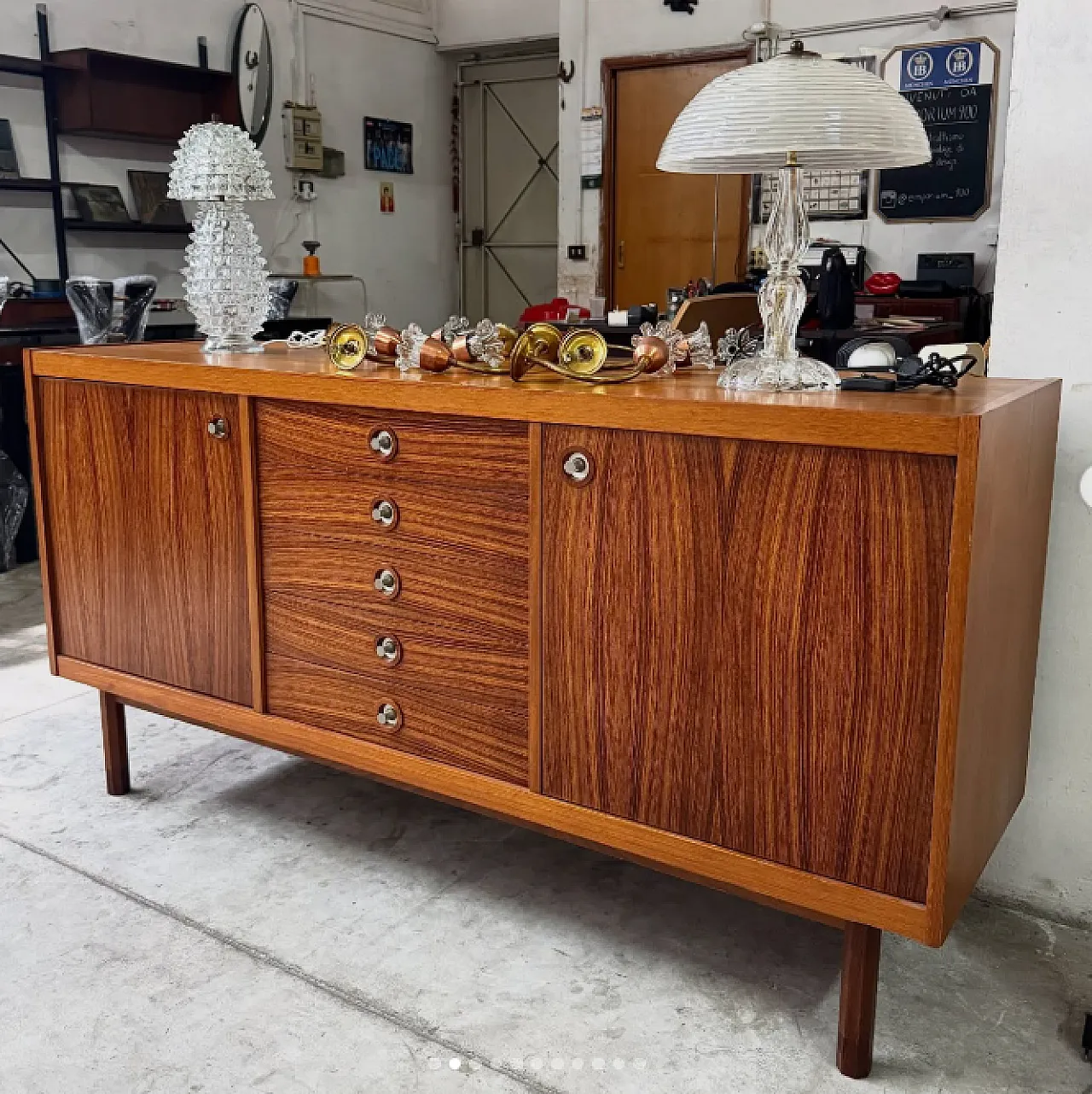 Credenza di George Coslin in teak, anni '60 2