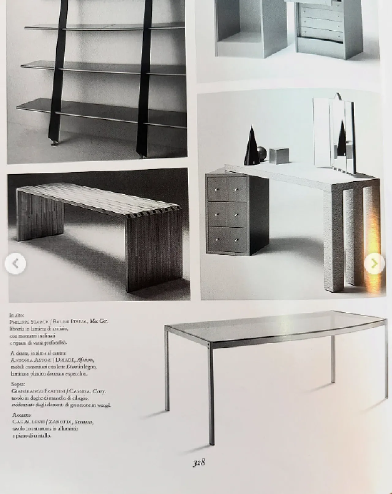 Consolle/toeletta Aforismi di Antonia Astori per Driade, anni ’80 2