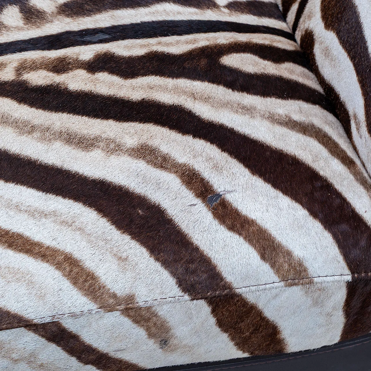 Chaise longue cowhide with sebra pattern, 1980s 9