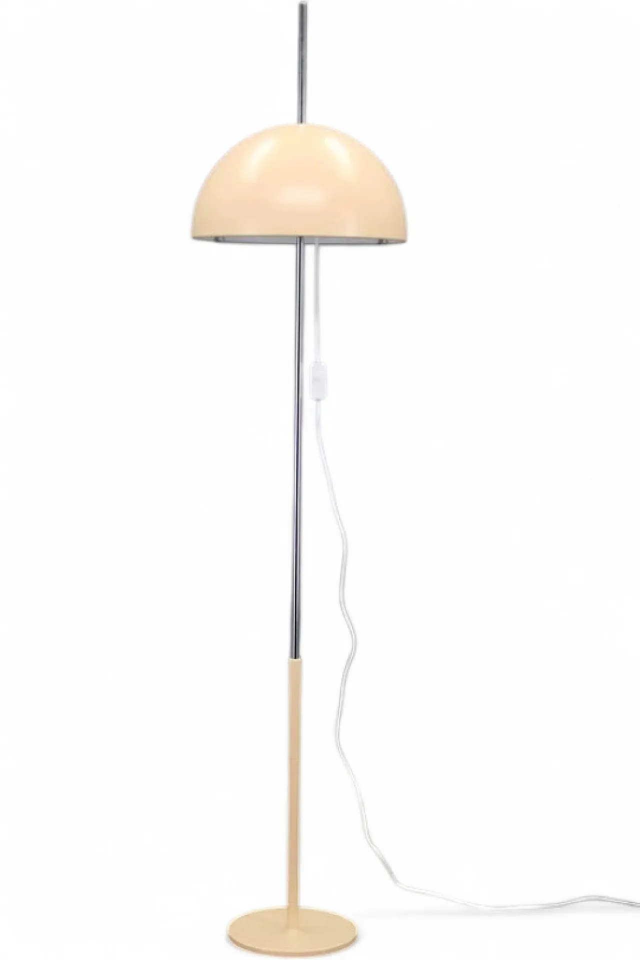 Lampada da terra a forma di fungo in metallo di Napako, anni '70 12