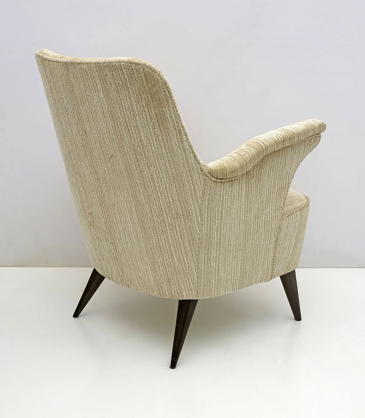 Armchair by Nino Zoncada by Cassina in chenille velvet, anni '50 3
