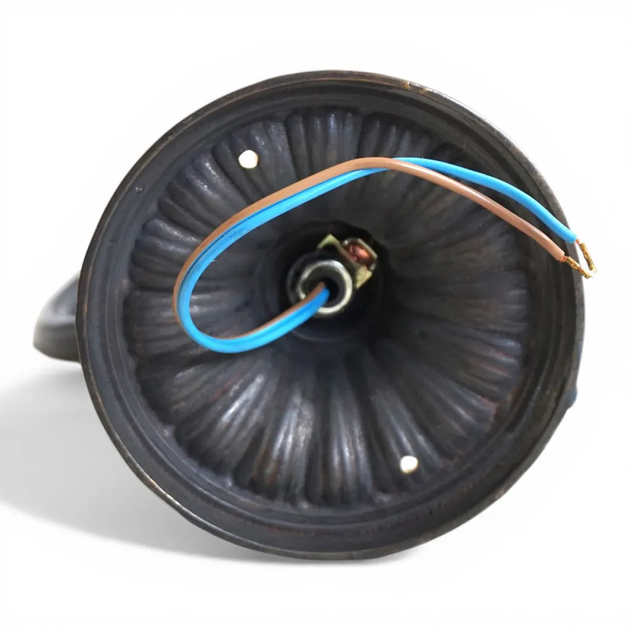 Pair of Art Nouveau brass wall lights, 20th century 12