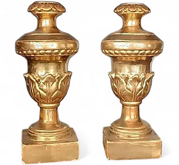 Coppia di candelieri con base a forma di palma, primo '800