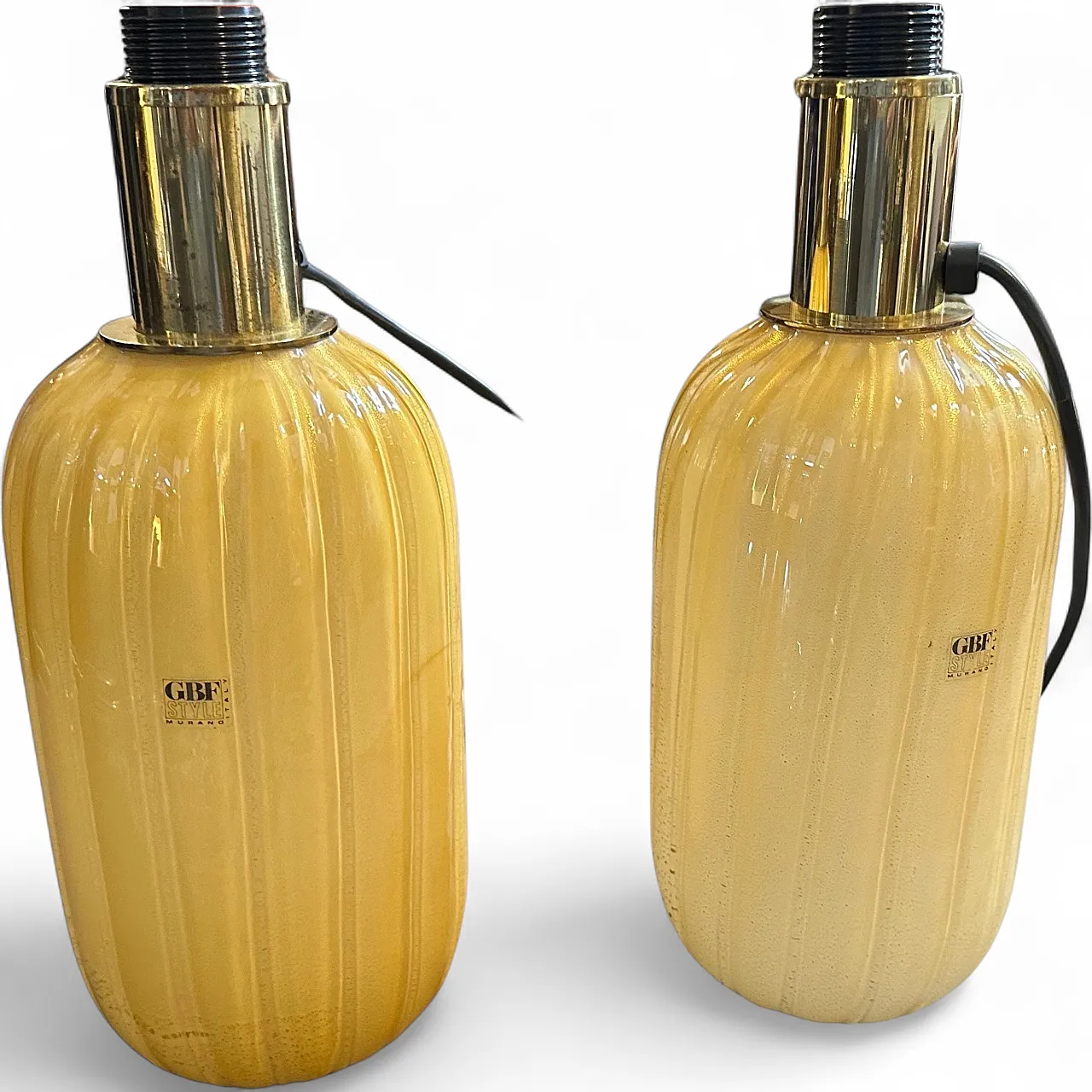 Pair of Murano glass table lamps by Signoretti Murano, 1980s 18