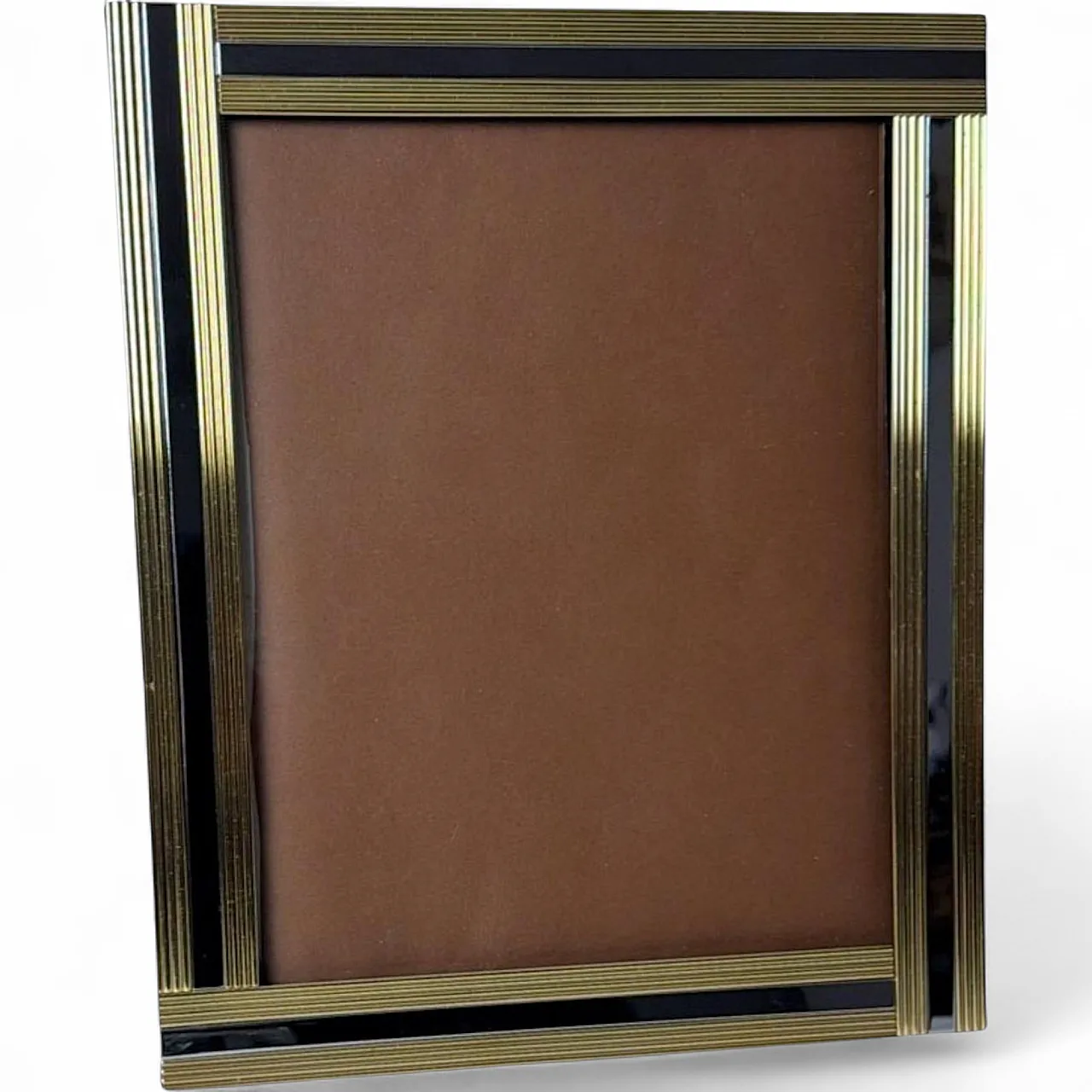 Romeo Rega style brass and steel picture frame, 1970s 20