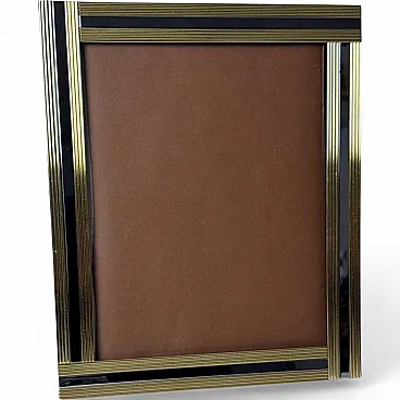 Romeo Rega style brass and steel picture frame, 1970s