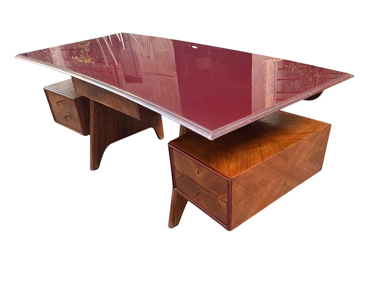 Veneered desk by Vittorio Dassi, 1950s 2