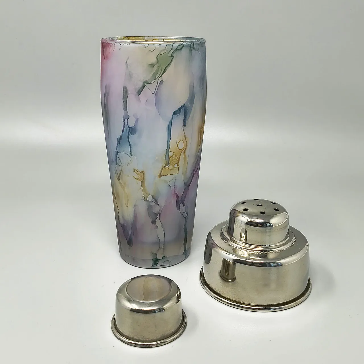 Shaker da cocktail di metà secolo in vetro di Murano, anni '70 4
