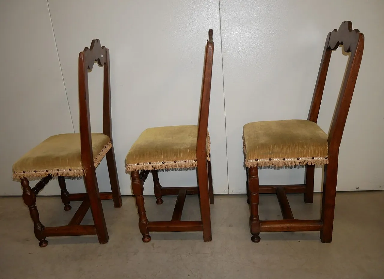 6 sedie in noce, '800 4