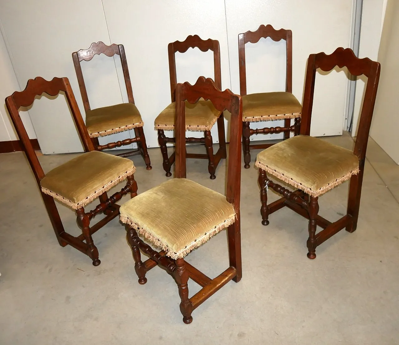 6 sedie in noce, '800 13