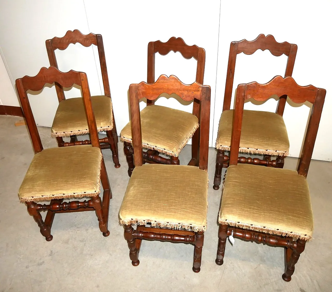 6 sedie in noce, '800 15