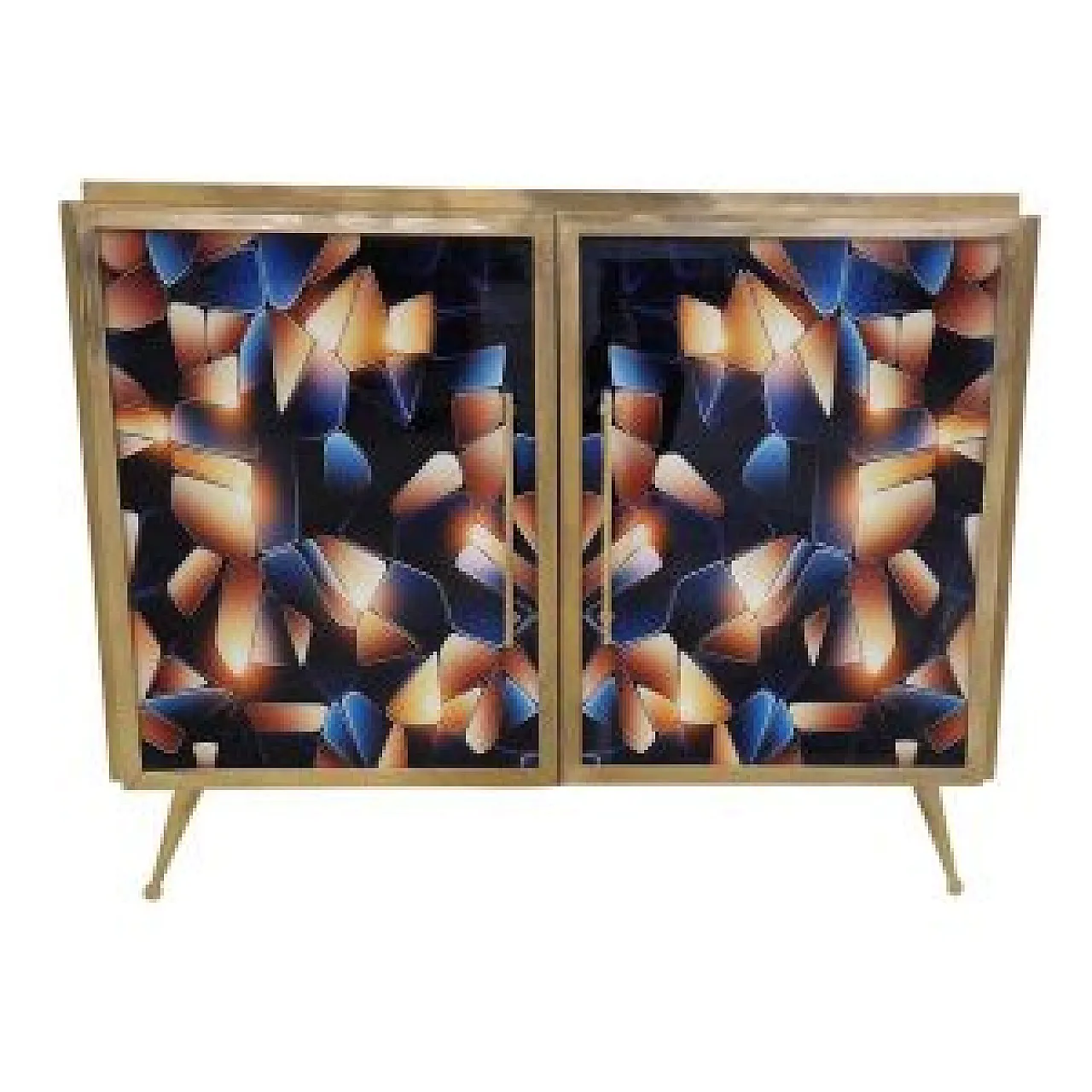 Illuminated glass double-door sideboard, 20th century 3