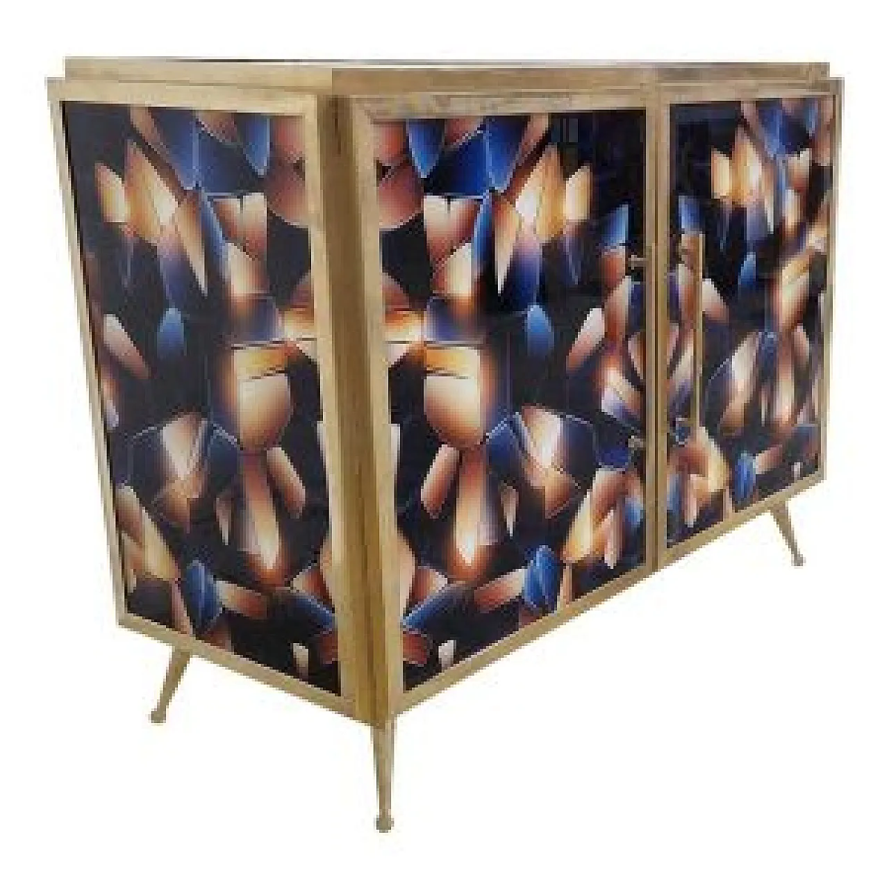 Illuminated glass double-door sideboard, 20th century 4