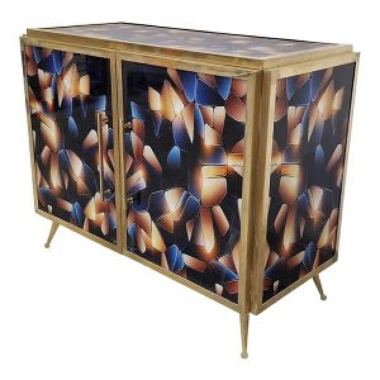 Illuminated glass double-door sideboard, 20th century 5