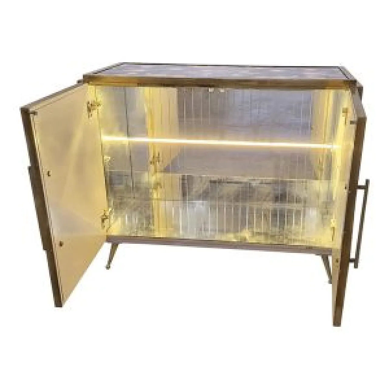 Illuminated glass double-door sideboard, 20th century 8