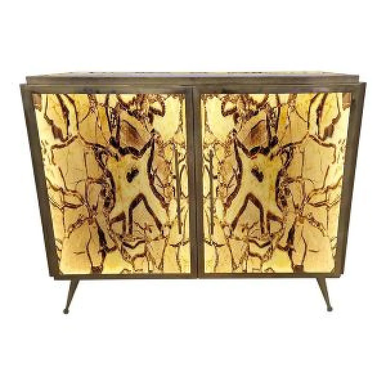 Illuminated glass sideboard, 20th century 1