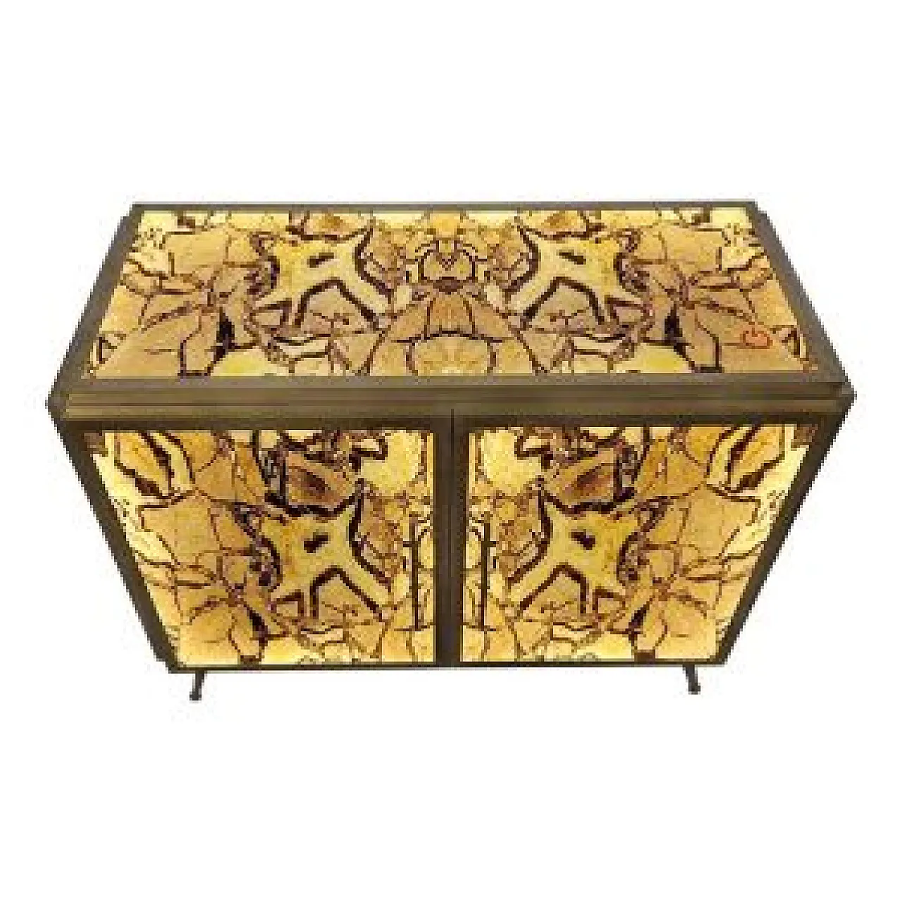 Illuminated glass sideboard, 20th century 2