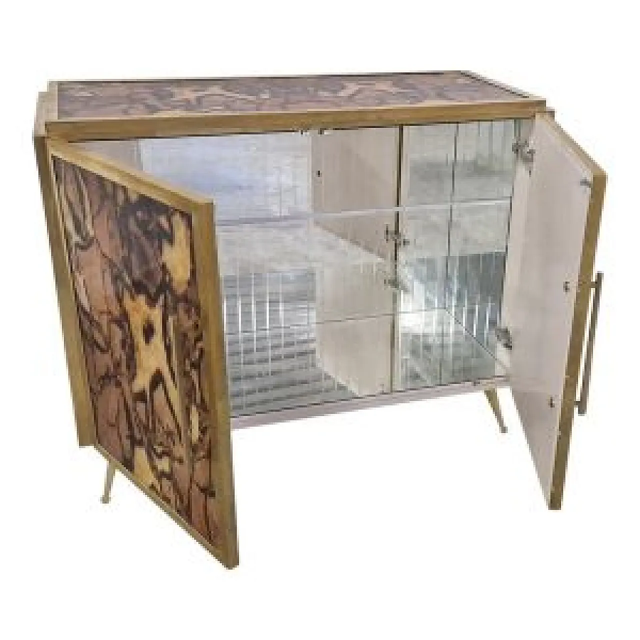 Illuminated glass sideboard, 20th century 8