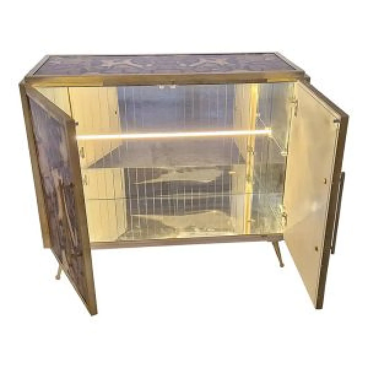 Illuminated glass sideboard, 20th century 10