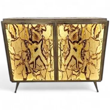 Illuminated glass sideboard, 20th century