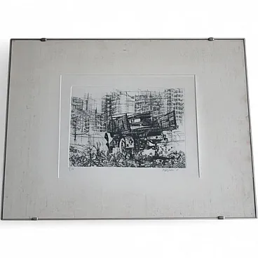 Truck in the suburbs by Renzo Vespignani, mid-20th century