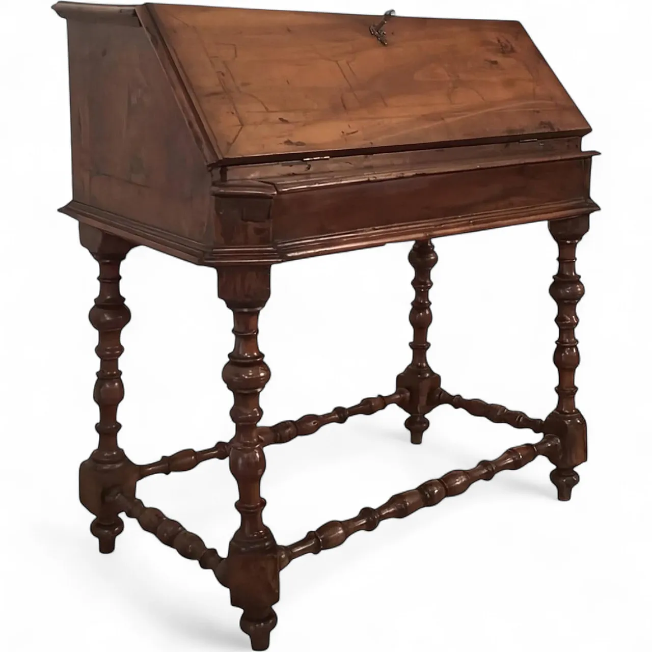 Flap writing desk in walnut, Louis XIII Style, 18th century 21