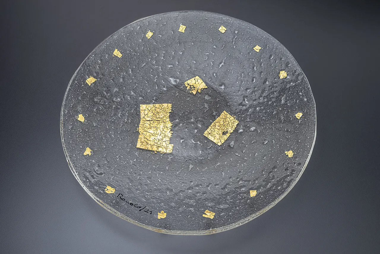 Romolo glass fusion plate, Series VII Re di Roma, 2000 1