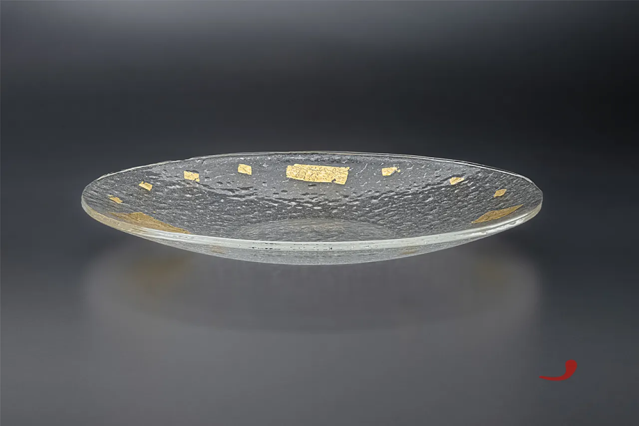 Tullio Ostilio glass fusion plate, Series VII King of Rome, 2000s 2