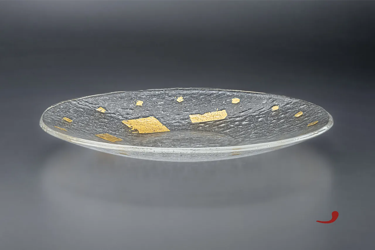 Tullio Ostilio glass fusion plate, Series VII King of Rome, 2000s 2