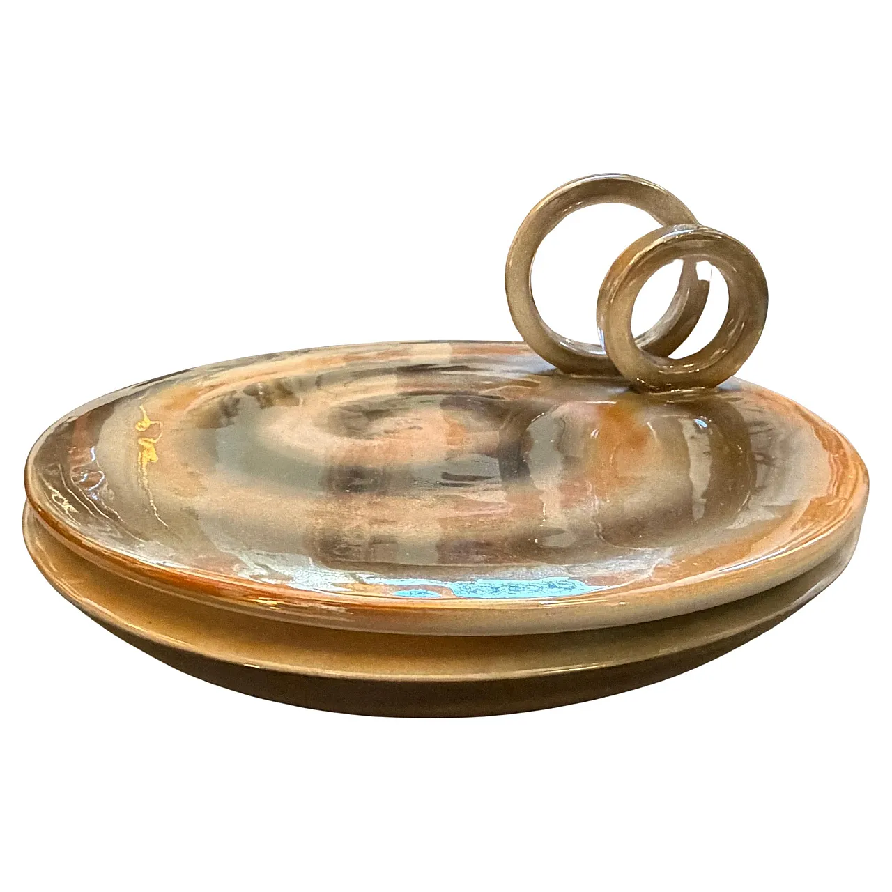 Mid-Century Modern Lustro ceramic centerpiece, 1950s 1