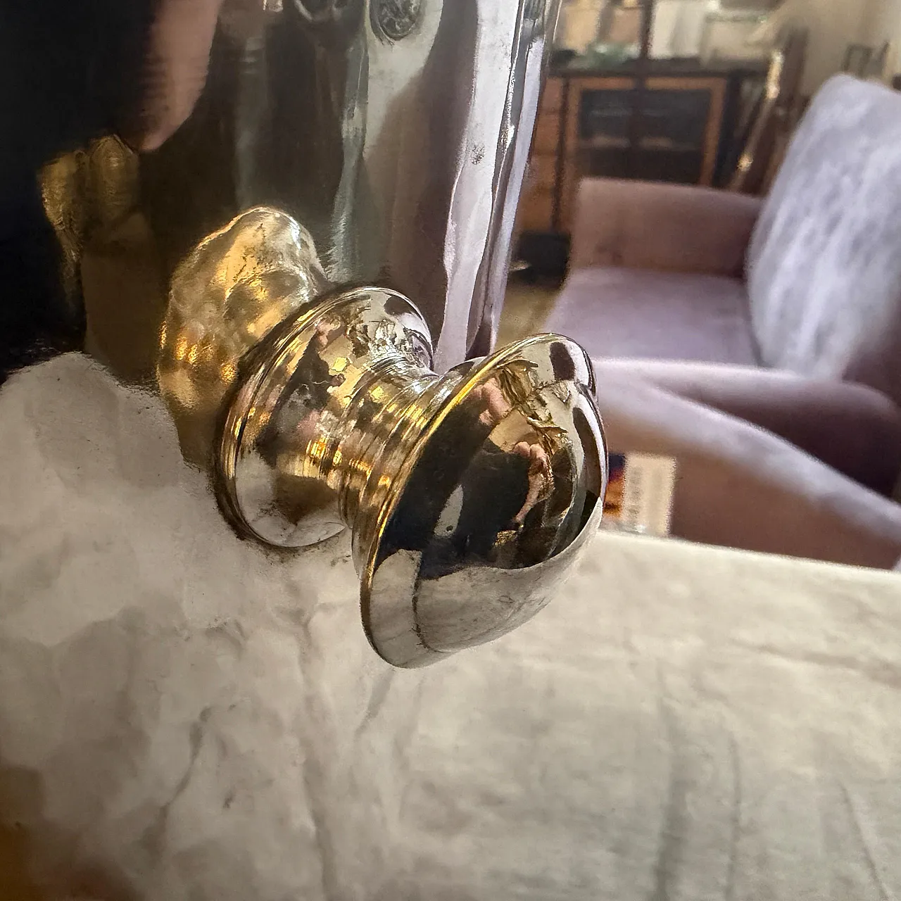 Mid-Century Modern silver plated hammered wine cooler, 1970s 4