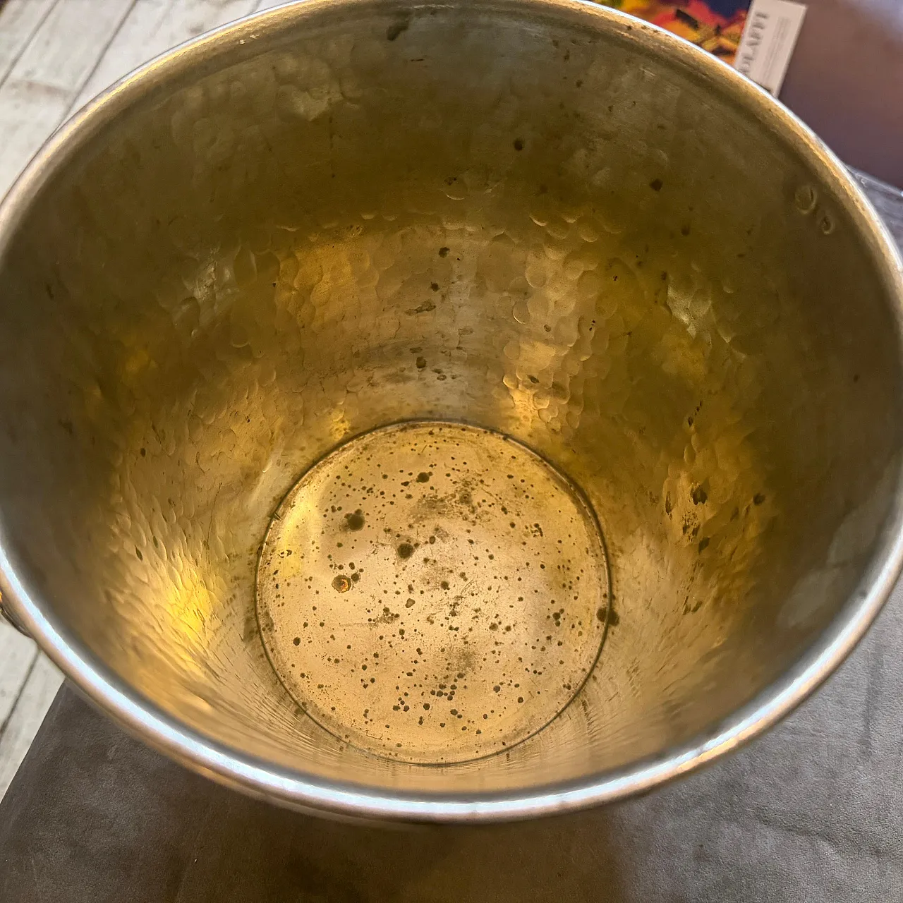 Mid-Century Modern silver plated hammered wine cooler, 1970s 8