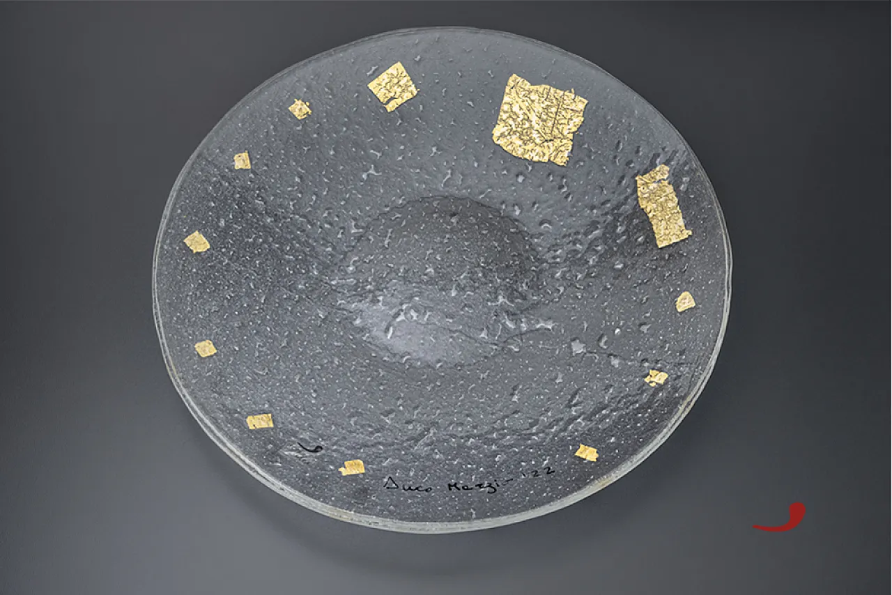 Anco Marzio glass fusion plate, Series VII Re di Roma, 2000s 1