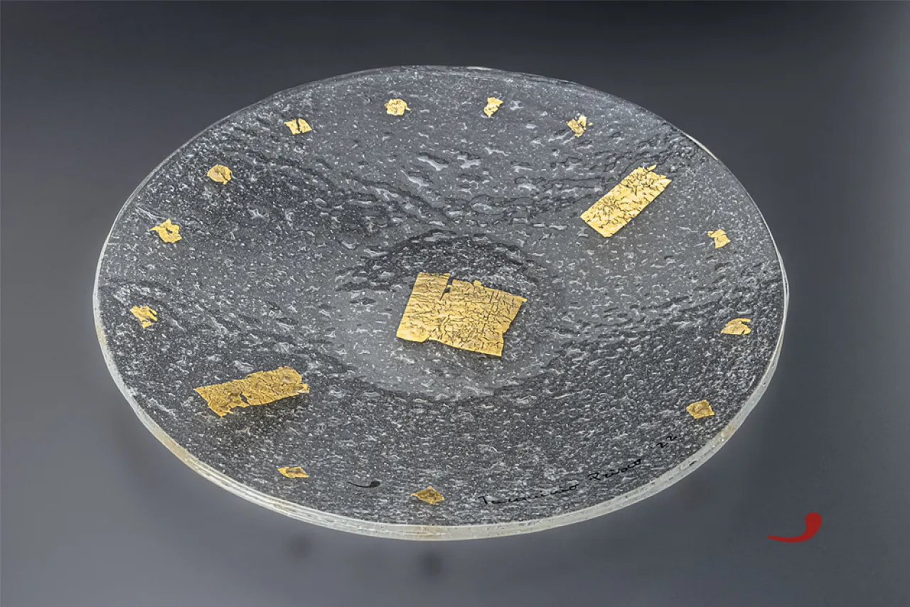 Tarquinio Prisco glass fusion plate, Series VII King of Rome, 2000s 1