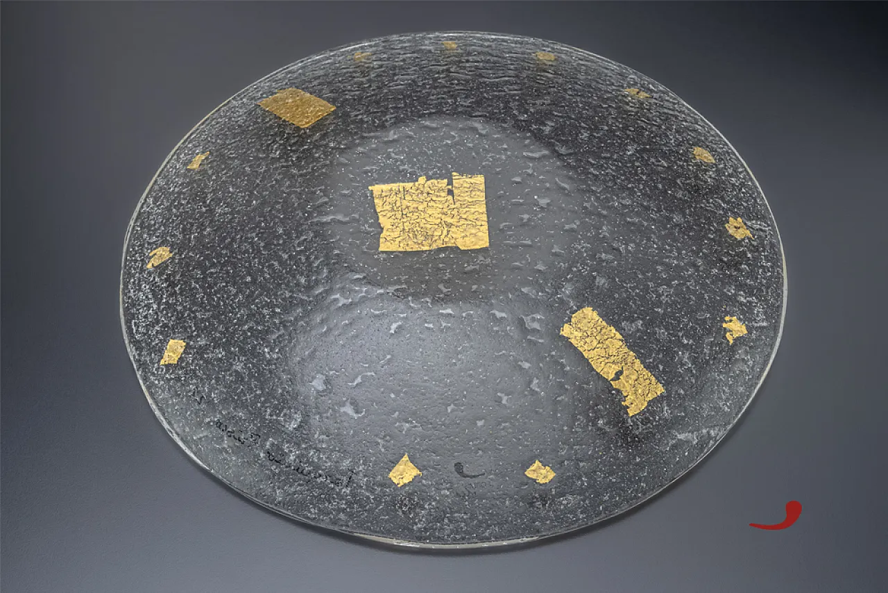 Tarquinio Prisco glass fusion plate, Series VII King of Rome, 2000s 3