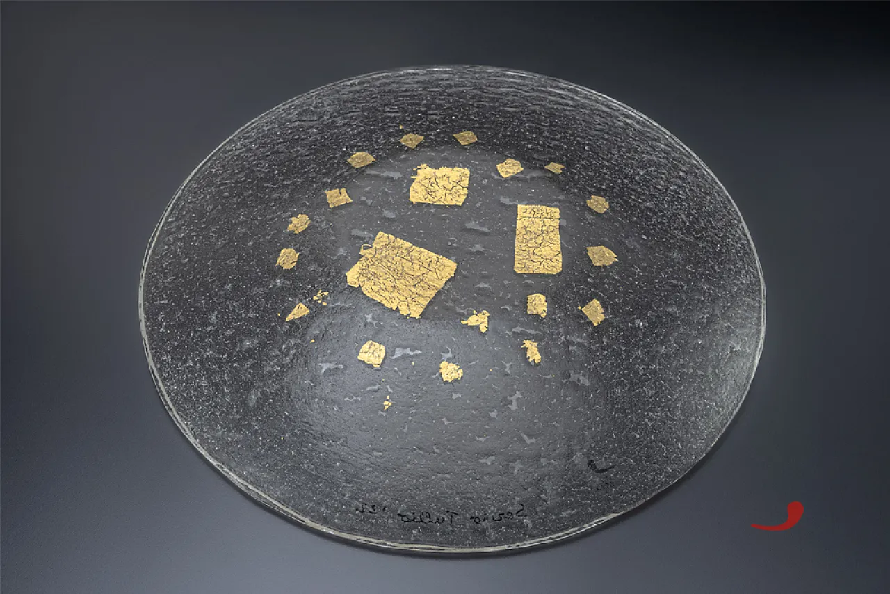 Servio Tullio glass fusion plate, Series VII King of Rome, 2000s 3