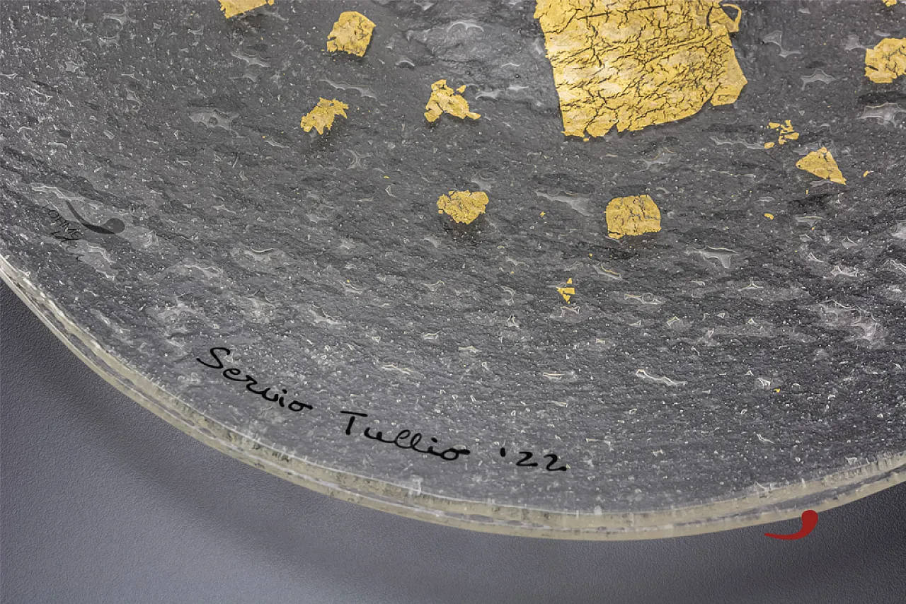 Servio Tullio glass fusion plate, Series VII King of Rome, 2000s 4