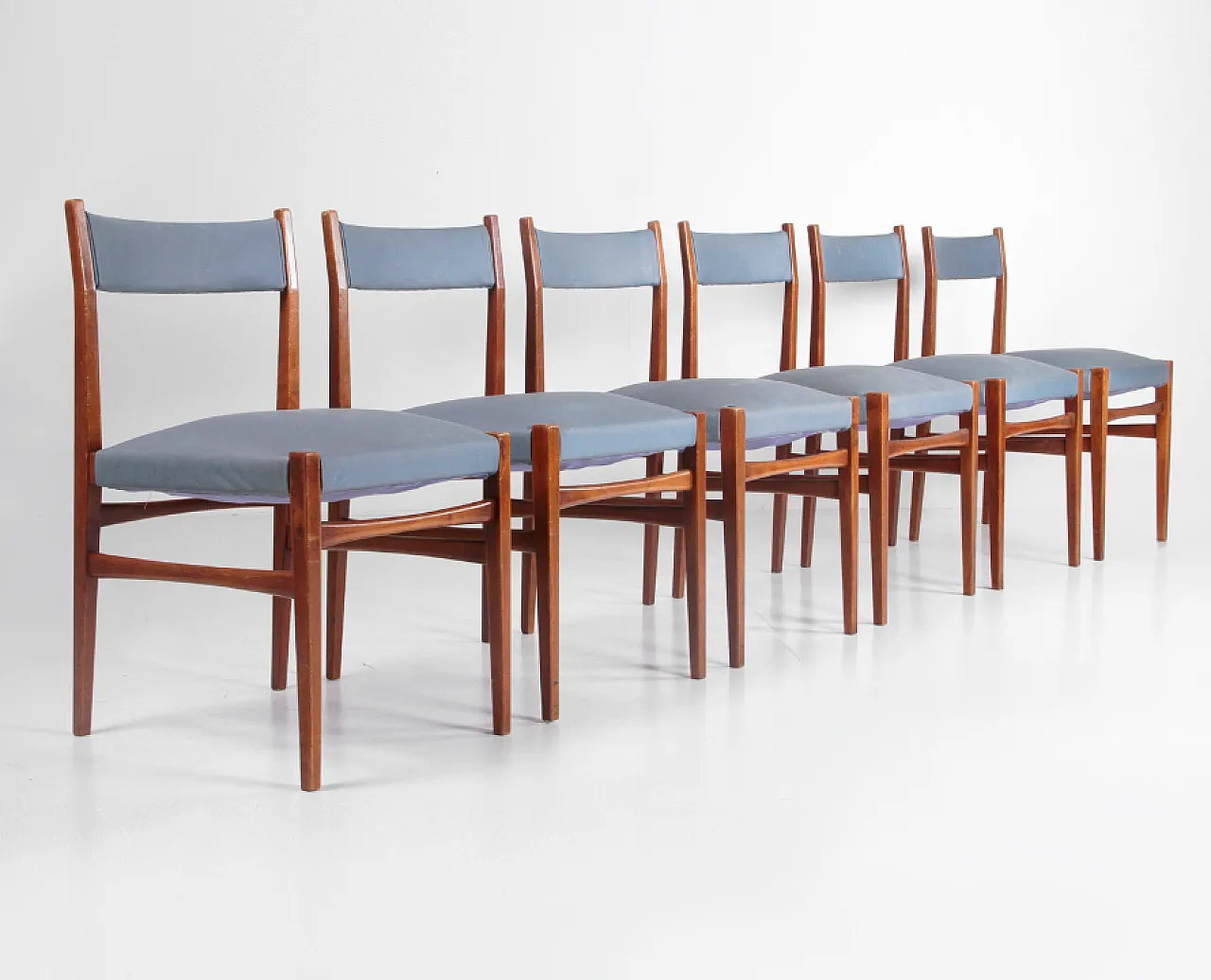6 Dining chairs in the style of Gio Ponti, 1960s 4