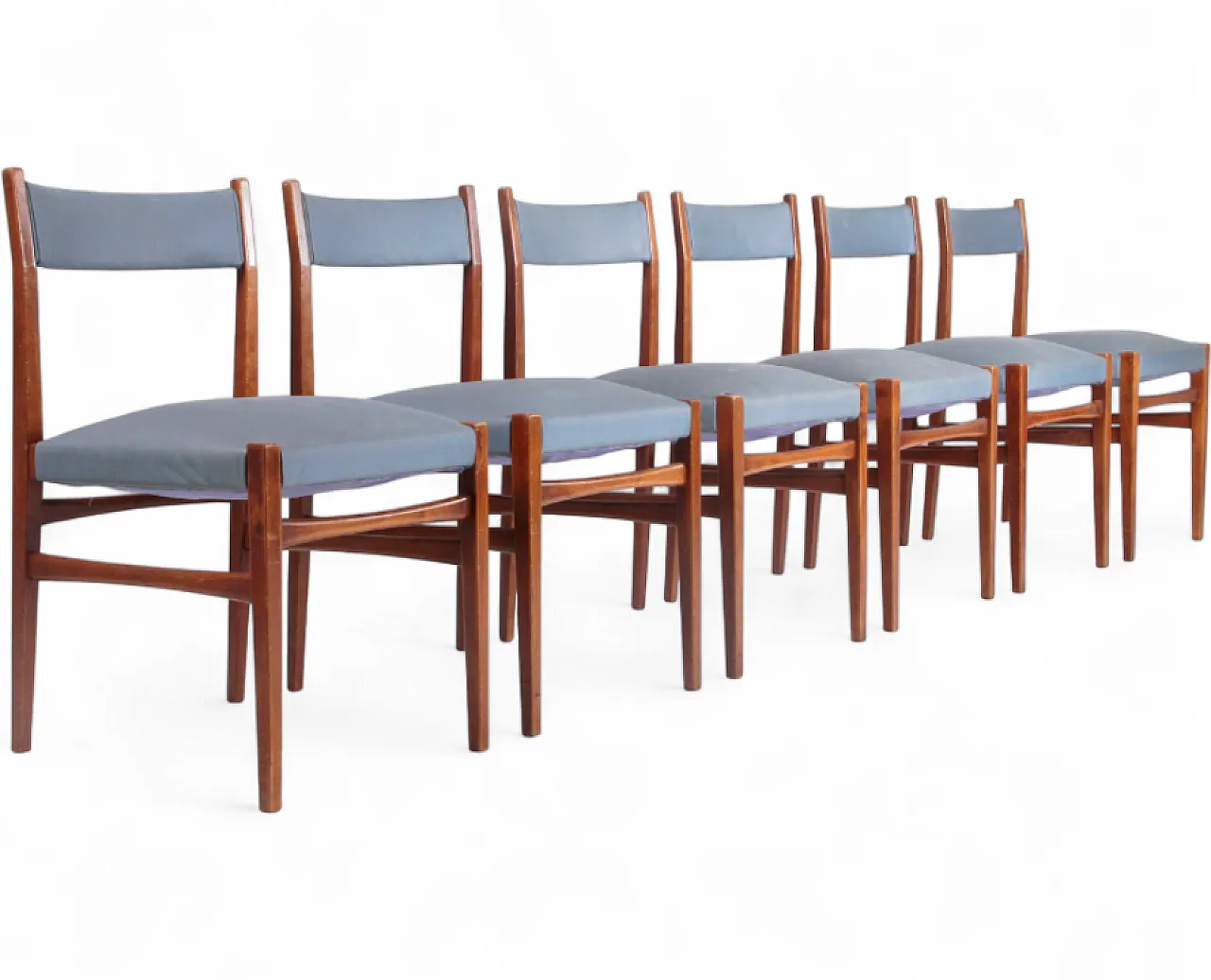 6 Dining chairs in the style of Gio Ponti, 1960s 11