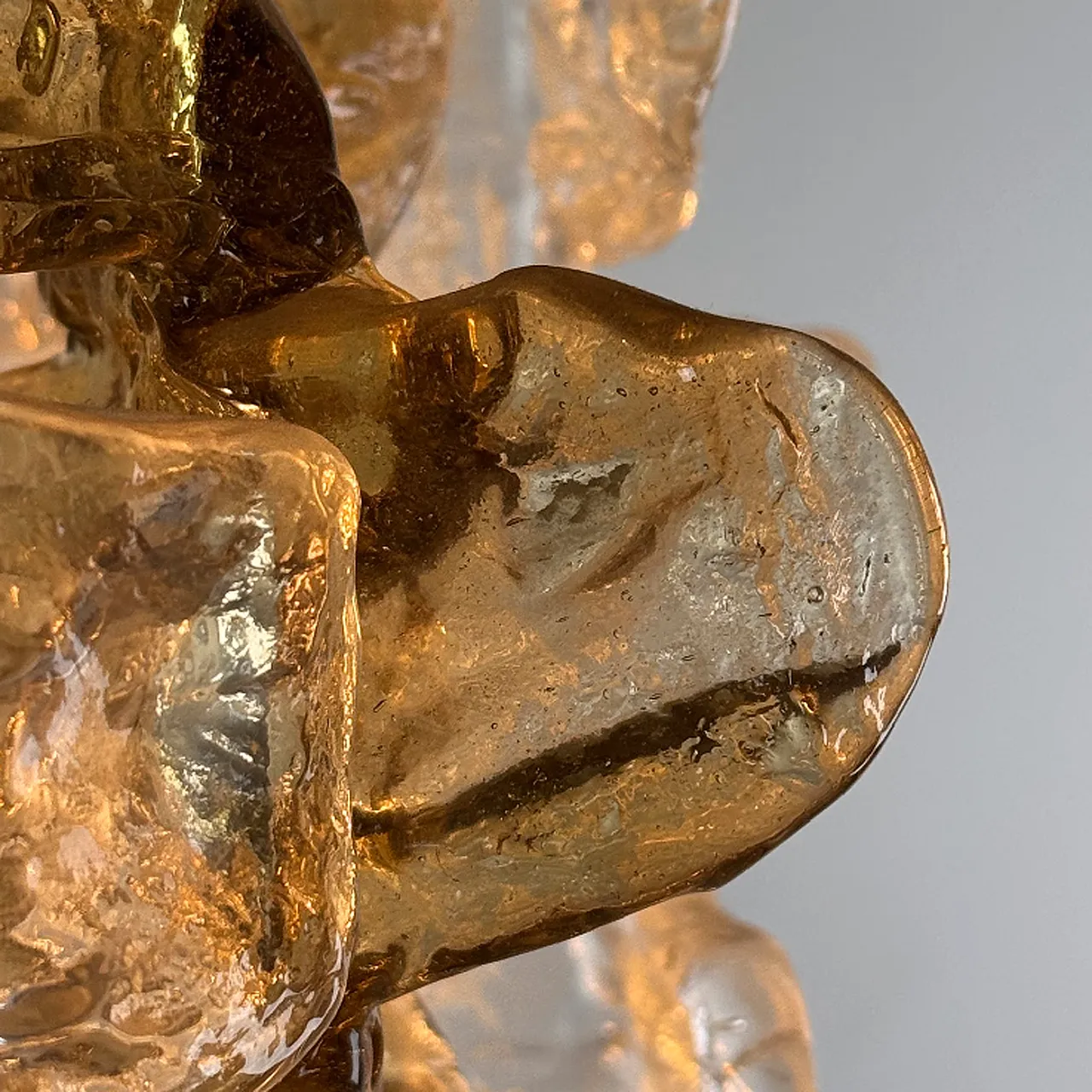 Lampadario in vetro attribuito a Studio Zeroquattro, anni '60 6