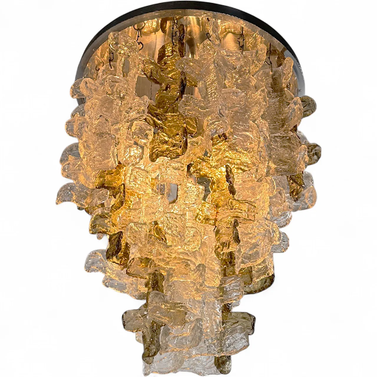 Lampadario in vetro attribuito a Studio Zeroquattro, anni '60 10