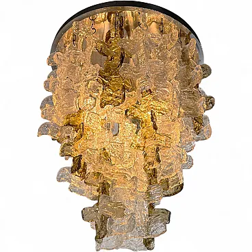 Glass chandelier attributed to Studio Zeroquattro, 1960s