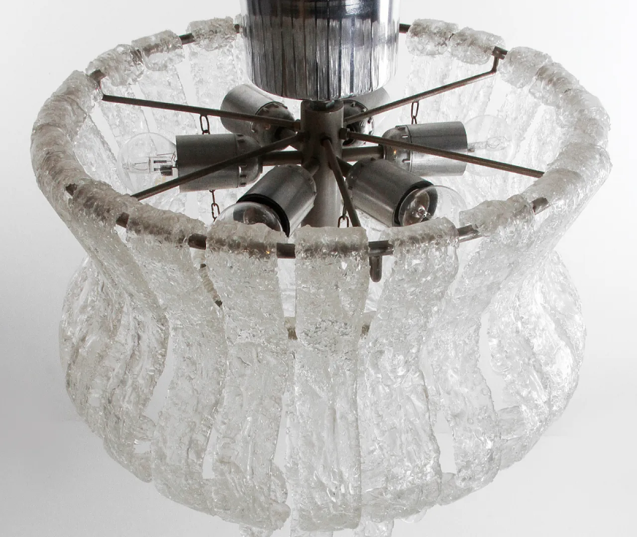 Lampadario in vetro attribuito a Carlo Nason Mazzega, anni '70 2