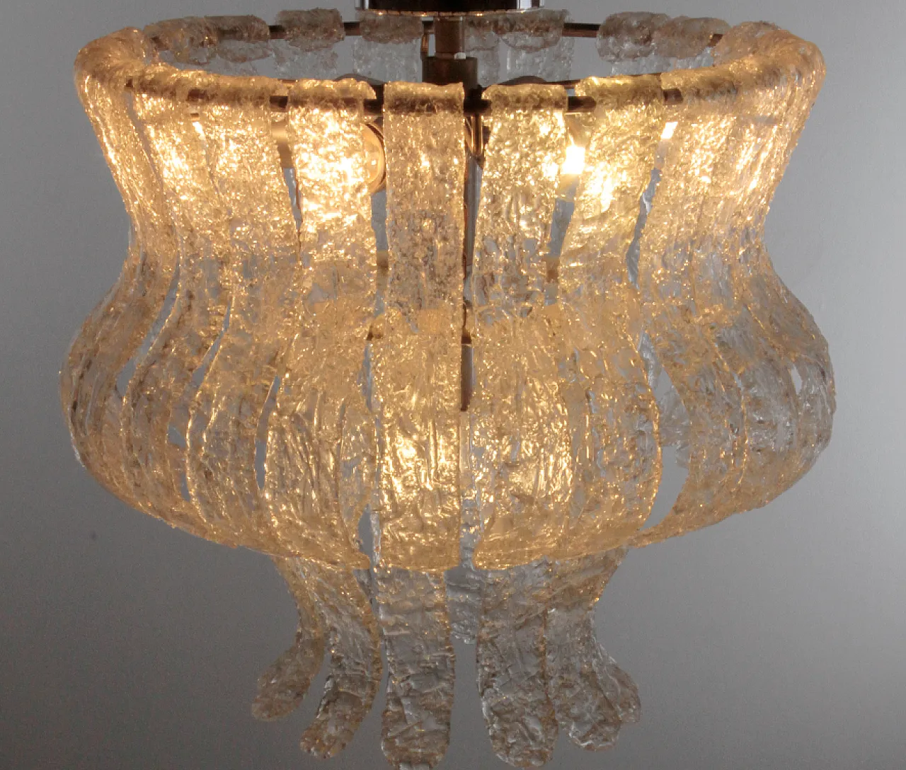 Lampadario in vetro attribuito a Carlo Nason Mazzega, anni '70 7