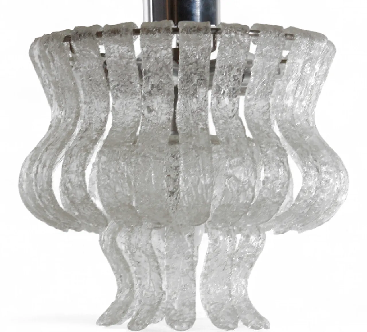 Lampadario in vetro attribuito a Carlo Nason Mazzega, anni '70 8