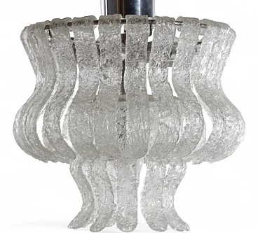 Glass chandelier attributed to Carlo Nason Mazzega, 1970s