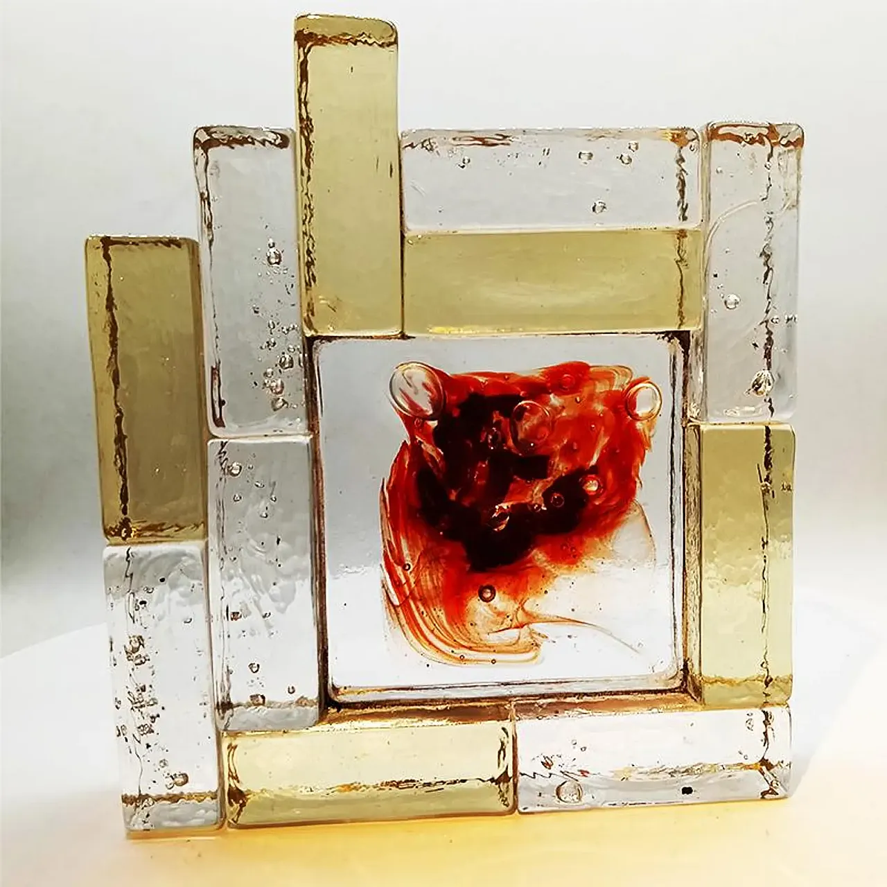 Ashtray in blown Murano glass attributed to Toni Zuccheri, 1950s 6