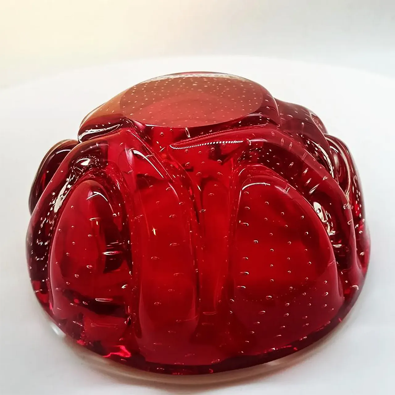 Ashtray in Murano glass with air bubbles, 1960s 6