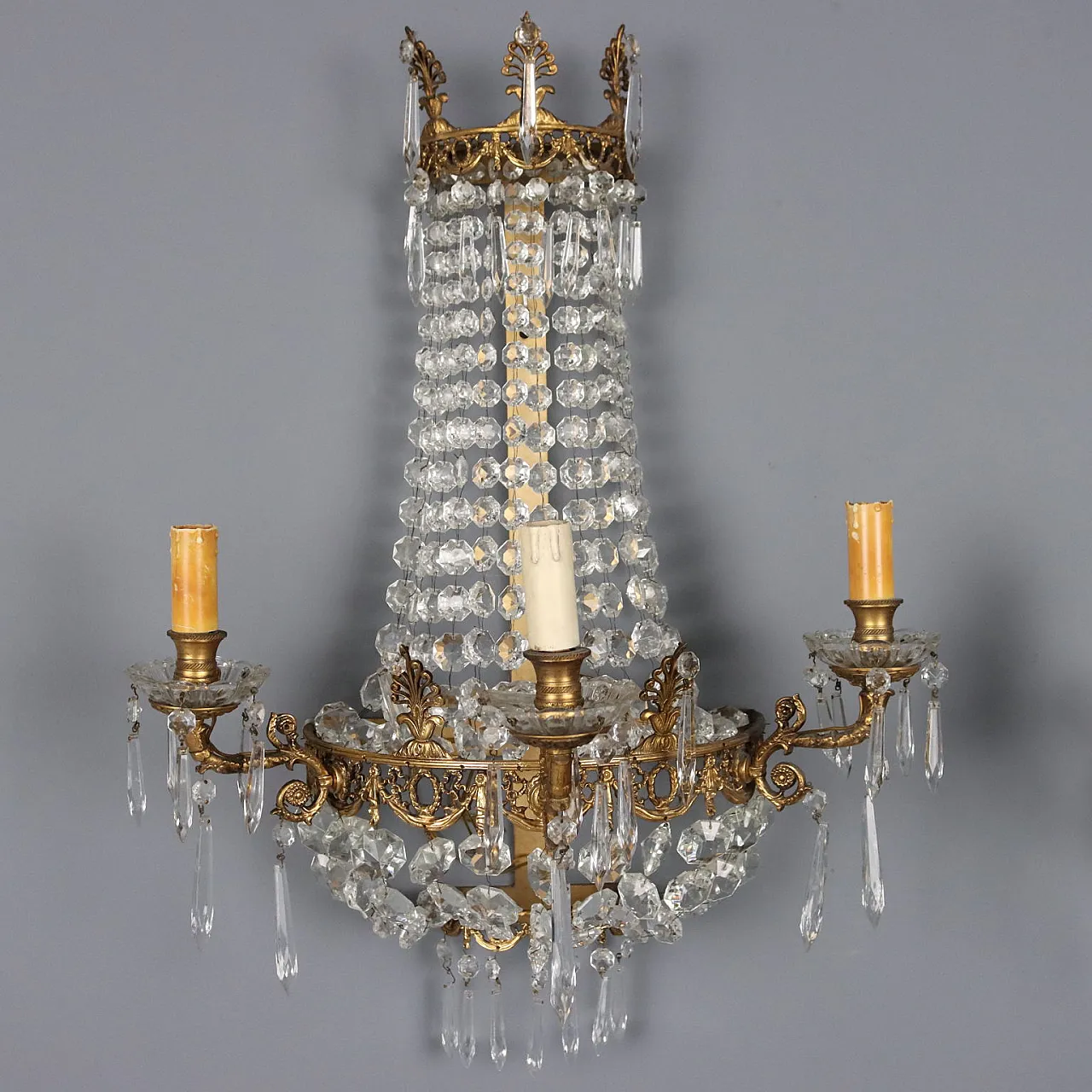 Coppia di appliques in bronzo dorato, '900 5